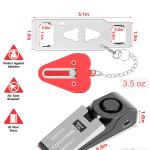 MBBEST Portable Door Lock & Door Stop Alarm,Dual Protection Security Devices Pocket Door Stopper Self Defensey Tools for Hotel Travel Home Apartment House, Red/Black