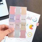 25 Sheets/300 Pieces Sticky Index Tabs Double Sided Post-it Flags Book Page Markers Tabs Self hesive Stickers Blank Monthly Tabs Writable Sticky Notes for Labeling (Morandi)