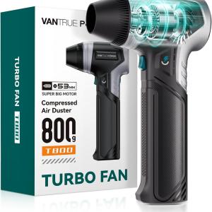 Electric Air Duster-（3 Times The Average Market Wind Force）, Super Power Cordless Duster, Rechargeable Brushless Motor Durable Blower, 3-Gear justable for Keyboard, Car, House, Patio