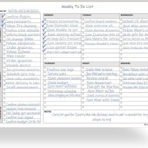 Weekly To Do List Notep, 60 Page Task Planning P w/Daily Checklist, Priority Todo Checkbox & Notes. Desk Notebook to Organize Office 11 X 8.5