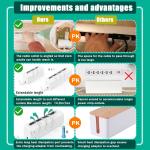 Improved Power Strip Cover Box(2 Pack) 丨Outlet Covers Baby Proofing丨Outlet Cover Box丨justable Length Childproof Outlet Cover丨Preventing Toddlers from Touching Sockets丨Fits Most Sockets.