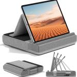 KDD Tablet Pillow Stand, Multi-Angle Viewing Ip Holder for Lap, Bed and Desk, Foldable Soft P Dock with Stylus Mount Compatible with Ip Pro 12.9, 10.5, 11, Air, Mini, Phones, Books, E-Reer
