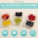 Reusable Snack Containers with Lids 20Pcs, Portion control containers, Snack Pack Containers,2 Double Compartment Snack Containers for Kids On the Go Meals, Camping Condiment Snack Tray Prep
