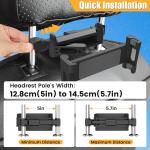 najiaxiaowu Tablet Holder for Car,ip Herest Mount for 5.5-18.4 Inch ip/Phones Car Tablet Holder with 360°Rotating justable Trip Essentials,Black