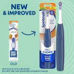 Spinbrush New PRO Clean Battery Powered Electric Toothbrush for ults, Soft Bristles, Blue, 1 Count