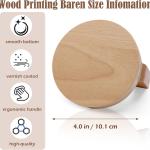 1+1 Pcs Block Printing Baren, Windspeed Wood Baren Printmaking Tool Supplies for Printing, Crafting, Scrapbooking, Linocut