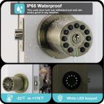 IU-20 Code Door Lock, Electronic Door Knob with Keyp and Same Key, Auto Lock, Waterproof, Passage Function, Long Battery Life, Easy to use and Install for Office/Warehouse/Bedroom/Garage