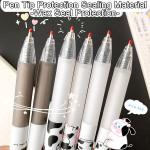 Cute Pens Kawaii 0.5mm Black Ink Gel Pens Fine Point Smooth Writing Ballpoint for Office School Supplies Nice Fun Gifts for Kids Girls Women Pens for Journaling, Pack of 6pcs (Little Milky Cow)