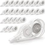 24 Pcs Transparent Correction Tape, 236 Inch Tear-Resistant Bulk for School, Office, Note Taking, Journal (Tape Width 0.2 In)