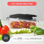 Fullstar The Original Pro Chopper - Vegetable Chopper and Spiralizer, Food Chopper with Container, Fruit Slicer, Kitchen Ggets & Gifts, Home Essentials (4 in 1, Clear)