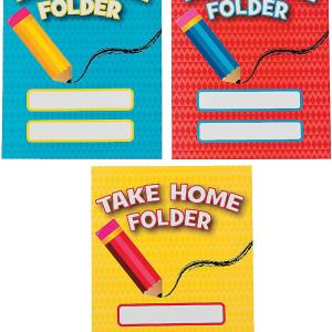 Take Home Pocket Folders - 12 Pieces - Educational and Learning Activities for Kids