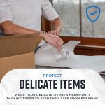 Bryco Goods Newsprint Packing Paper Sheets for Moving - 10lb - 320 Sheets of Newspaper Paper - Wrapping and Protecting Fragile Items, Box Filler, Shipping Supplies - 27" x 17" - Me in the USA