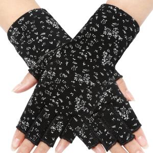 Maxdot Women Sunblock Fingerless Gloves UV Protection Driving Gloves Summer Mitten Non Slip for Outdoor Cycling Manicures