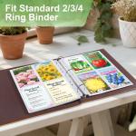 240 Pockets 3.5x5” Seed Packet Sleeves, 30 Pack Double Sided 4 Pocket Seed Organizer Sheet,Heavy Duty Garden Seeds Storage Pages for 3 Ring Binder, 8.5x11” Top Loing Clear Photo, Index Card Sleeves