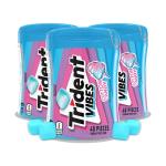 Trident Vibes Cotton Candy Sugar Free Chewing Gum, 40 Piece Bottle (Pack of 3)