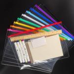 Tamaki 10 Pack Plastic Envelope Poly Zip Envelop Plastic Envelopes Files Zipper Folders, A4 Size, Letter Size, for School Office Supplies, 10 Color (13x9.25)
