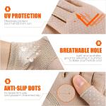 UV-Sun-Protection Gloves Driving-Gloves Sunblock-Fingerless Non Slip Summer Outdoor Gloves for Women Girls