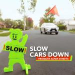 GoSports Kids at Play Safety Sign for Street- High Visibility Slow Down Sign for Neighborhoods with Flag