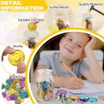 Roowest 306 Pieces Reward Jars for Kids Coin Jar Tokens for Kids Behavior 6 Classroom Reward Jar Plastic Coin Jar 300 Behavior Tokens for Classroom School Teacher Teaching Supplies(16 Oz)