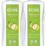 ECOS Dish Soap - Cuts Grease & Food Residue - No Harsh Chemicals - Hypoallergenic for Sensitive Skin - Biodegrable Formula, Recyclable Sustainable Liquid Dishwashing Soap - Natural Pear (Pack of 2)