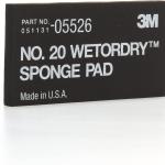 3M Wetordry Sponge P 20, 05526, 5-1/2 in x 2-3/4 in x 3/8 in, Flexible, Long Lasting, Automotive Sponge, Black