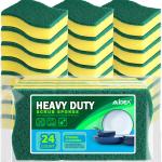 AIDEA Sponges Kitchen, 24 Pack Heavy Duty Dish Sponge, Cleaning Dish Scrubber Sponge for Home and Kitchen, Stink-Free Cleaning Supplies for Pots, Pans