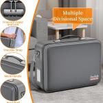 DocSafe Fireproof Document Box with Lock, Hard Case File Organizer with Accordion File Folder, Fireproof Water Resistant Safe Box Home Office Travel Storage for Important Documents Laptop Gray