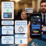 Mobile ID and Passport Scanner for Bars & Clubs - Easy to Use ID Checker for Your Business That Detects Expired IDs & Underage Customers – Works in All 50 States - Includes Optional Fake ID Detection