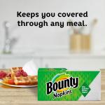 Bounty Quilted Napkins, 1-Ply, 12.1In X 12In, 100/PK, White