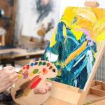 Art Supplies Box Easel Sketchbox Painting Storage Box, just Wood Tabletop Easel for Drawing & Sketching Student (Painting Easel Box)