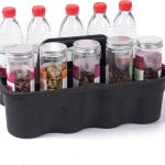 Matthew Large Plastic Tote Tool & Deluxe Supply Cleaning Cdy with Handle Portable Shower Basket Storage Cdy for Cleaning Products Organizer,Take-Out Coffee/Soft Drink,Bath Multi Use - Black