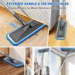 Microfiber Mops for Hardwood Floor Cleaning - BPAWA Flat Floor Mop with 4 Washable Ps for Laminate Wood Tile Vinyl Home Kitchen Bathroom - 59" justable Handle