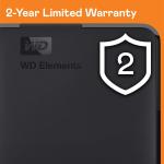 WD 2TB Elements Portable External Hard Drive for Windows, USB 3.2 Gen 1/USB 3.0 for PC & Mac, Plug and Play Rey - WDBU6Y0020BBK-WESN