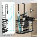 Hair Tool Organizer - Blow Dryer & Hair Dryer Holder Cabinet Door, Bathroom Organizer & Storage Basket for Styling Tools