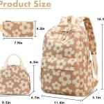 Bluboon School Backpack Set Girls Womens Laptop Bookbag Casual Daypack Fits 15 inch Laptop with Lunch Tote Bag and Pencil Bag