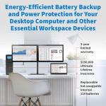 Tripp Lite 1500VA UPS Battery Backup Surge Protector, AVR, 10-Outlet Uninterruptible Power Supply, USB Charger, Ethernet Protection, 3-Year Warranty & 250,000 Insurance (ECO1500LCD)