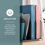 Safco Onyx Desk Organizer, 5 Tiered Vertical Compartments, Office and Classroom Mailbox , Paper and Mail Sorter, Steel Mesh, Black