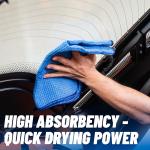 Chemical Guys Waffle Weave Glass and Window Microfiber Towel Blue 2 Pack (24" x 16") - Streak-Free Towel for Glass, Mirrors, and Windows (MIC70802)