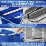 36" Commercial Dust Mop: Dry Dust Broom for Hardwood Floors Cleaning - 2 Reausable Mop Ps 59" Long Handle Heavy Duty Frame - Professional Cleaning Supplies for Hotel Warehouse School Janitor