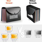 Large Accordion File Organizer, 24 Pockets Legal File Folder, Expanding File Folder for Legal/Letter/A4 Size Papers, Receipt, Bills, Important Documents