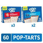 Pop-Tarts Toaster Pastries, Breakfast Foods, Kids Snacks, Value Pack, Variety Pack (60 Pop-Tarts)