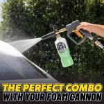 Chemical Guys Snubby Pressure Washer Gun with Foam Cannon Attachment - Short Handle for Gas and Electric Pressure Washers, Foam Sprayer Ideal for Car Washing, Detailing, and Home Cleaning Projects