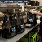 YoYoRain 855 Pack Black T-Shirt Bags with Handles, 11.5"x6.25"x21" Durable HDPE Plastic Shopping & Carry-Out Bags for Grocery, Retail, Takeout & Small Business