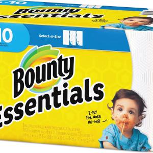 Bounty 75721 Essentials Select-A-Size Paper Towels, 2-Ply, 78 Sheets/Roll, 8 Rolls/Carton