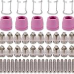 SG-55 AG-60 WSD-60 Plasma Cutter Cutting Torch Tip Nozzles Consumables Kit, .045'' 50PCS (AG60)