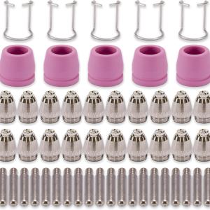 SG-55 AG-60 WSD-60 Plasma Cutter Cutting Torch Tip Nozzles Consumables Kit, .045'' 50PCS (AG60)