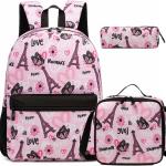 Kids Backpacks for Girls Backpack with Lunch Box Backpack for School Teens Girls with Pencil Case Kids Bookbag Age 8-12 for Elementary Middle School Students