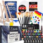 Acrylic Paint Set,57 PCS Professional Painting Supplies with Paint Brushes, Acrylic Paint, Easel, Canvases, Painting Ps，Palette, Paint Knife, Brush Cup and Art Sponge for Hobbyists and Beginners