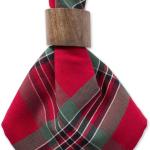 DII Farmhouse Christmas Plaid Dining Table & Kitchen Décor, Holiday Napkin Set, 18X18, Red & Green, 6 Count