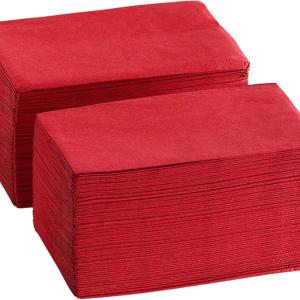 Perfectware - PW-2 Ply Dinner Napkin Red- 125 2 Ply Red Dinner Napkins - Pack of 125ct